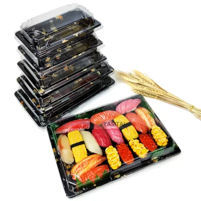 Japanese Plastique Container Rectangle Tray Sushi Boxes