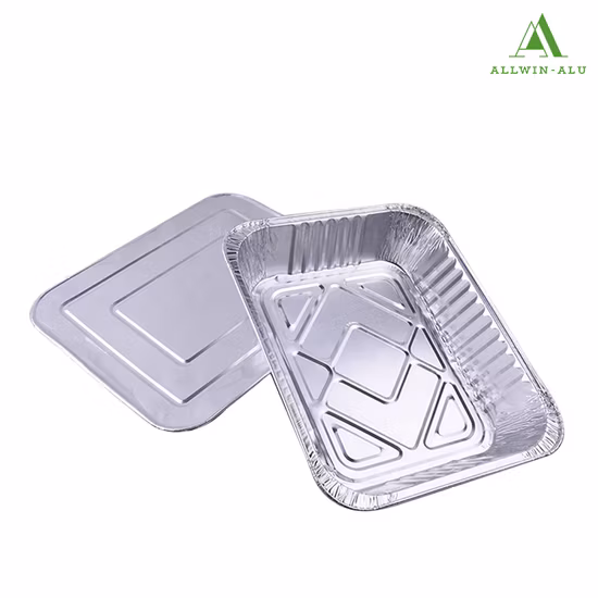 525*328*76mm Disposable Aluminum Foil Kitchenware Baking Cake Container