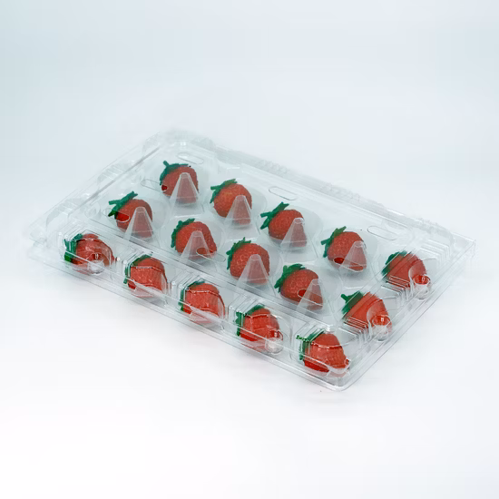Strawberry Pet Disposable Clamshell Packaging Transparent Fruit Plastic Box