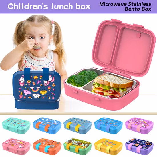 Reusable Camping Sealed Double Layer OEM ODM Logo Customizable Food Packing Container Stainless Steel Bento Box Lunch Box