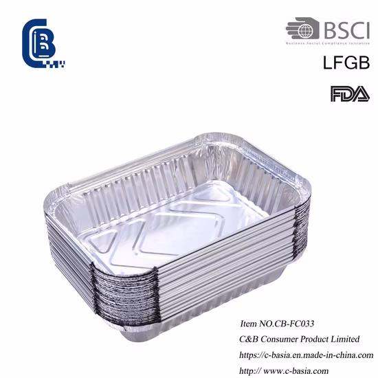 1350ml Disposable Aluminum Foil Container, Kitchenware Cookware Baking Foil Cake Pan Meal Container, Fast Food Packaging with Aluminum Foil Container