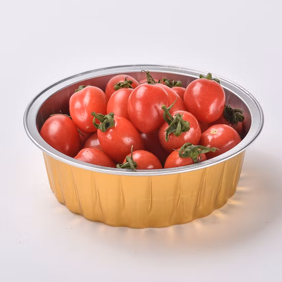 125ml Round Mini Disposable Aluminum Food Container for Muffin Cup Cake Baking Utility Ramekin Cup
