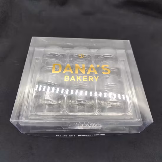 Customized High Quality 12 Macaron up and Bottom Cover Packaging Box with Clamshell Tray