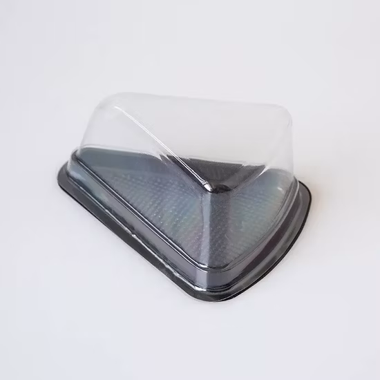 Wholesale Triangular Cake Box Clear Plastic Cake/Dessert/Bakery/ Pastry Containers with Lid